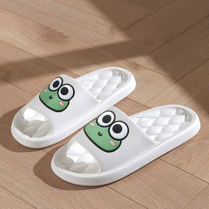 Four Season Bathroom anti Slip Slippers Women'S EVA Slide Slippers - Frog Soft Comfortable Non-Slip Indoor/Outdoor House Shoes