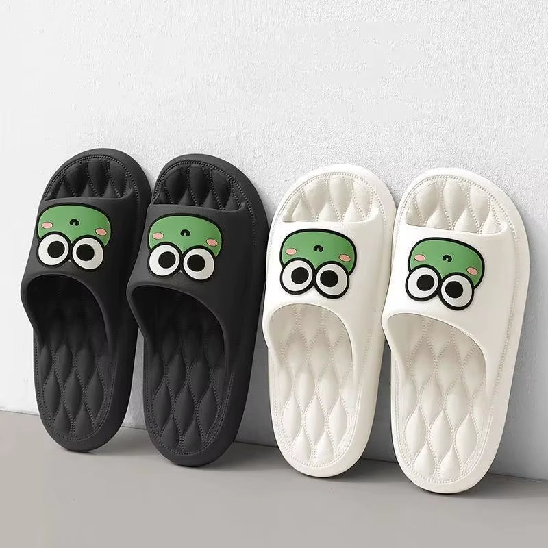 Four Season Bathroom anti Slip Slippers Women'S EVA Slide Slippers - Frog Soft Comfortable Non-Slip Indoor/Outdoor House Shoes