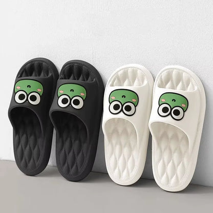 Four Season Bathroom anti Slip Slippers Women'S EVA Slide Slippers - Frog Soft Comfortable Non-Slip Indoor/Outdoor House Shoes