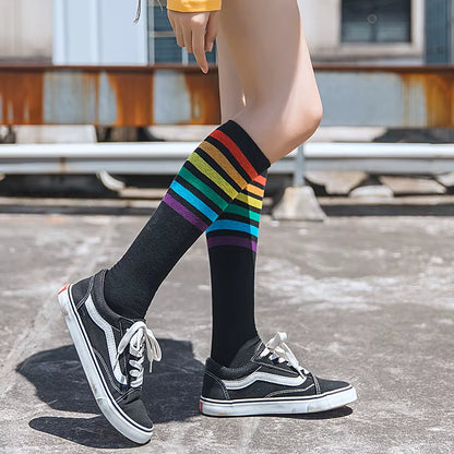 Harajuku Dark Magic Star Moon Knee Socks Women Girl Gothic Punk Skate Subculture JK Y2K School Casual Retro Ouija Board Long