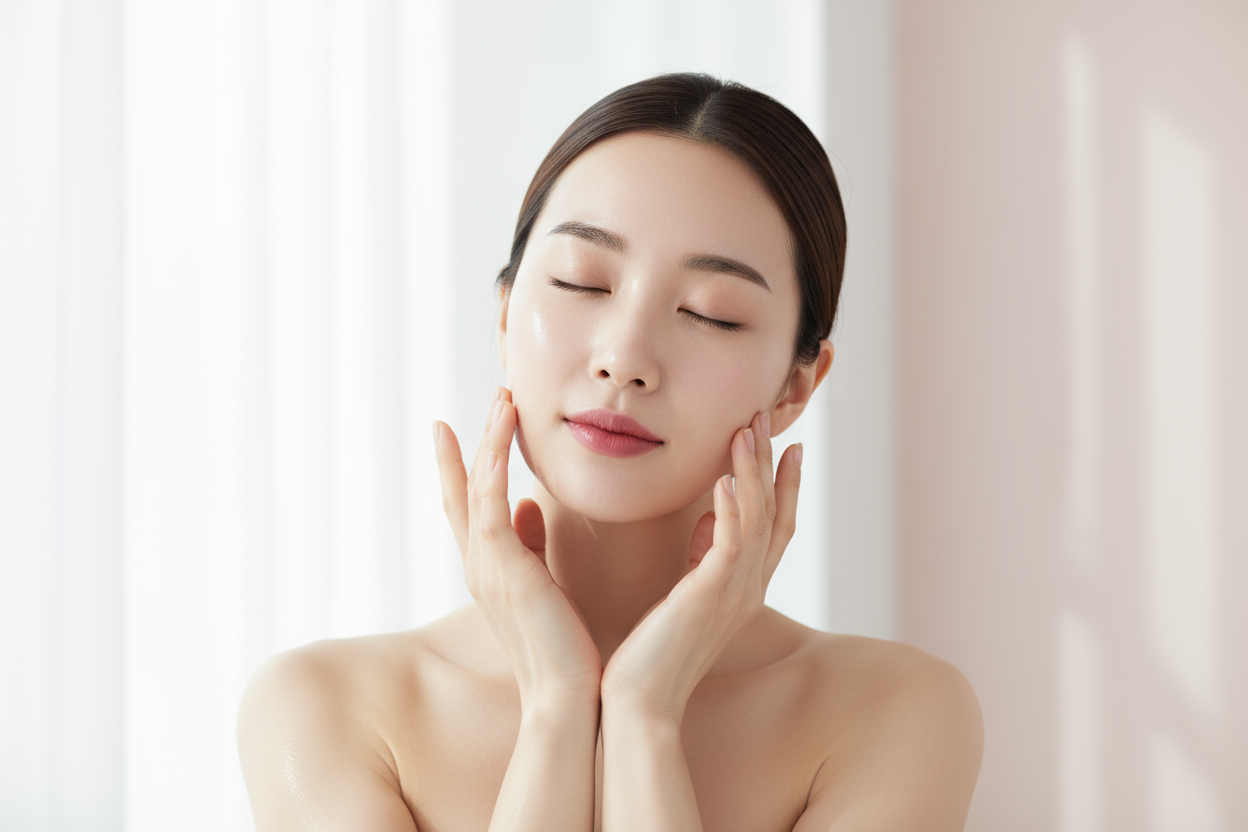 korean skincare model